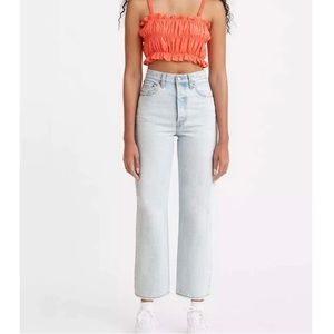 Levi’s ribcage straight size 25 x 27 in rare wash ojai shore